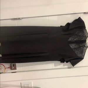 Black Sheath Dress with Flutter Sleeves